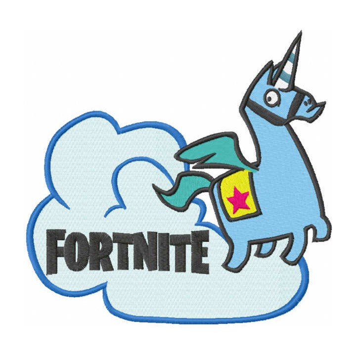 Llama unicorn embroidery design - Embroidery Design