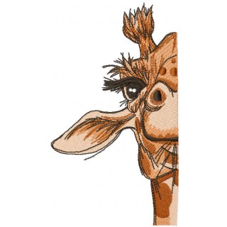 Half giraffe embroidery design - Embroidery Design