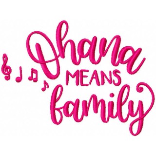 Ohana means family embroidery design - Embroidery Design