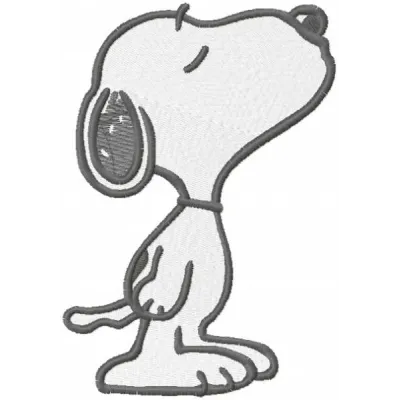 Dreaming Snoopy embroidery design preview showing stitched cartoon character
