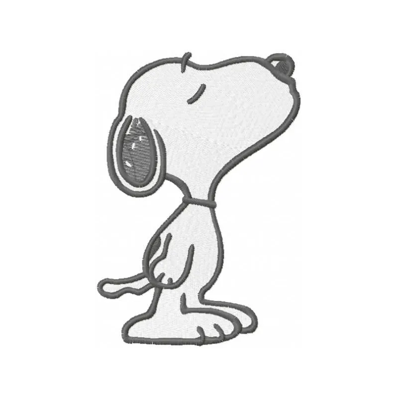 Dreaming Snoopy embroidery design preview showing stitched cartoon character