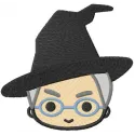 Professor McGonagall head embroidery design preview showing detailed stitched portrait