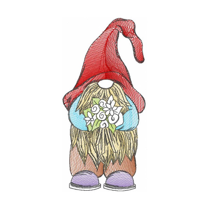 Tattered Dwarf embroidery design - Embroidery Design