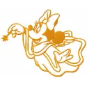 Minnie Mouse Christmas Angel with magic wand embroidery design preview