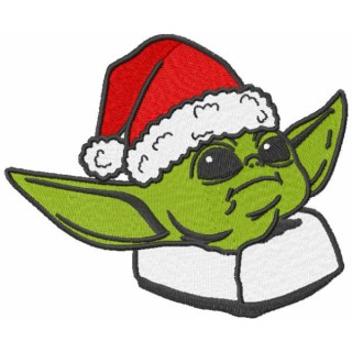 Yoda Santa embroidery design - Embroidery Design