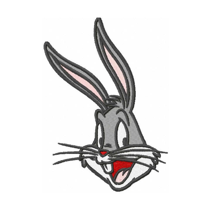 Bugs bunny muzzle embroidery design - Embroidery Design