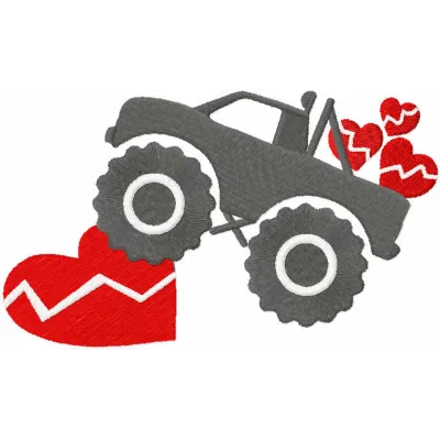 Heartbreaker track embroidery design preview showing stitched text pattern for baby items