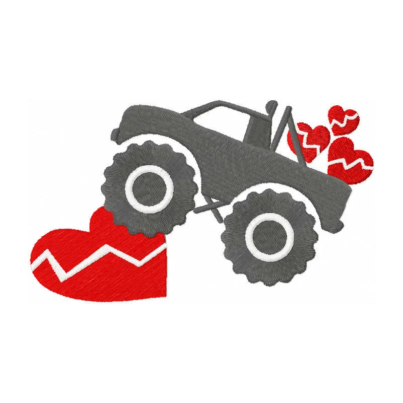 Heartbreaker track embroidery design preview showing stitched text pattern for baby items