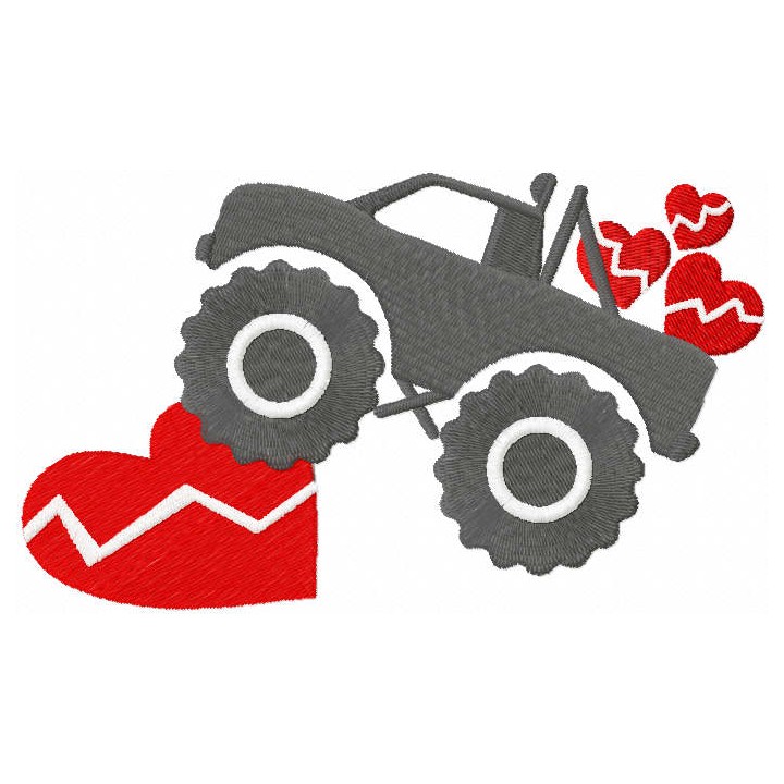 Heartbreaker track embroidery design - Embroidery Design