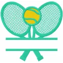 Tennis monogram embroidery design - Embroidery Design