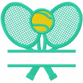Tennis monogram embroidery design - Embroidery Design