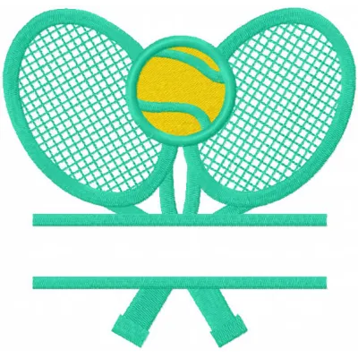 Tennis monogram embroidery design - Embroidery Design