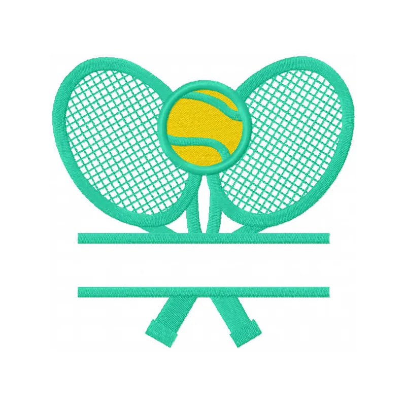 Tennis monogram embroidery design - Embroidery Design