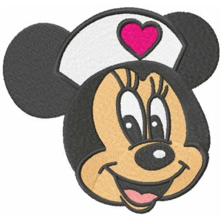 Minnie heart doctor embroidery design - Embroidery Design