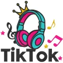 Tik tok music queen embroidery design preview showing stitched pattern