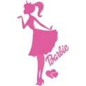 Barbie kiss embroidery design preview showing pink lips stitching pattern