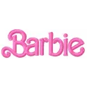 Barbie vintage style logo embroidery design preview showing retro lettering pattern