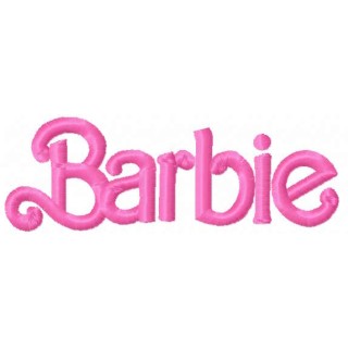 Barbie vintage style logo embroidery design - Embroidery Design
