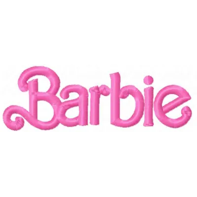 Barbie Vintage Logo Embroidery Design - Fashion Doll Style