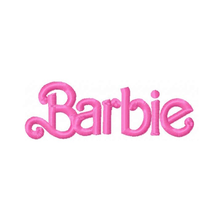Barbie vintage style logo embroidery design - Embroidery Design