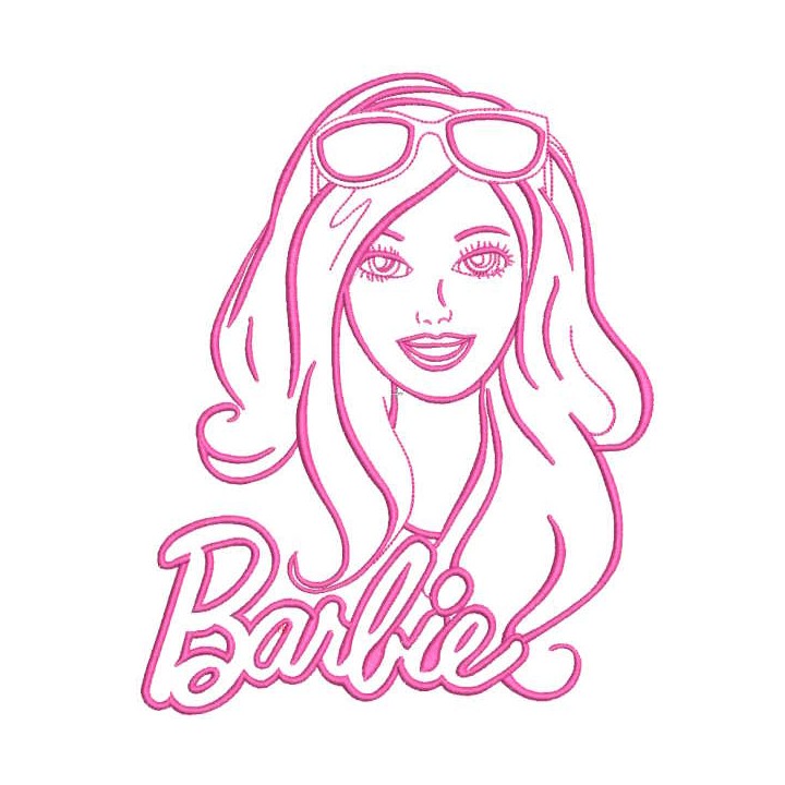 Barbie vacation style embroidery design - Embroidery Design