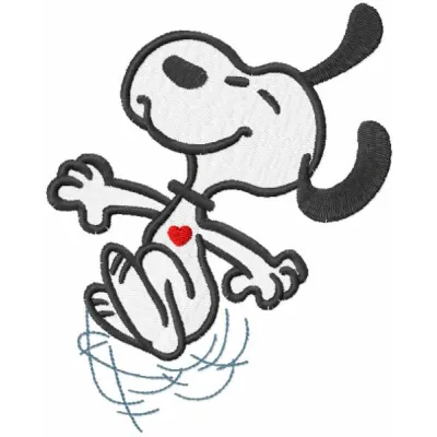 Snoopy Jumping Stitching Pattern for Crafters