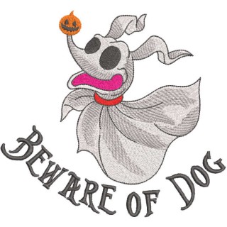Beware of dog embroidery design - Embroidery Design
