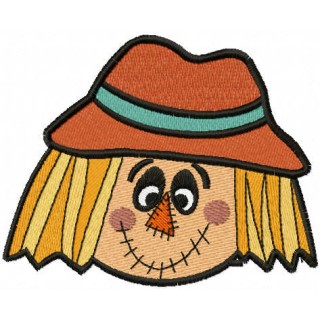 Scarecrow head embroidery design - Embroidery Design