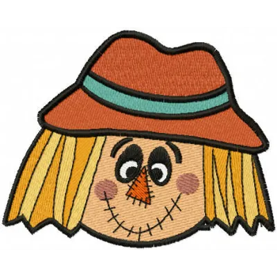 Scarecrow Head Stitching Pattern for Summer Crafts