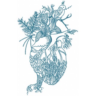 Forest Heart embroidery design - Embroidery Design