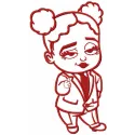 Girl Baby Boss Stitching Pattern | Funny Character Design