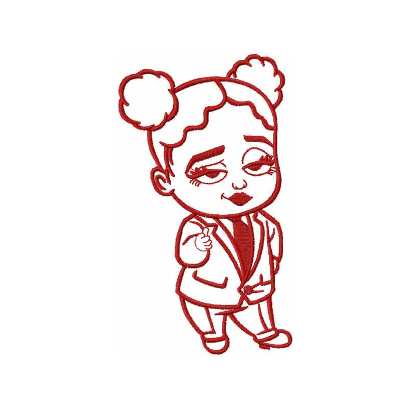 Girl Baby Boss Stitching Pattern | Funny Character Design