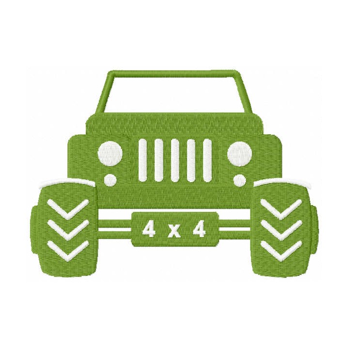 Jeep 4 x 4 embroidery design - Embroidery Design