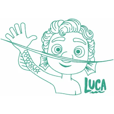 Luca trending one colored embroidery design - Embroidery Design