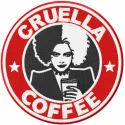 Cruella Coffee Stitching Pattern | Villain-Inspired Design