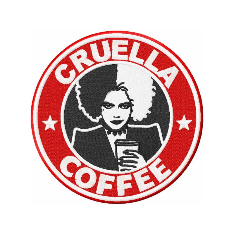 Cruella Coffee Stitching Pattern | Villain-Inspired Design