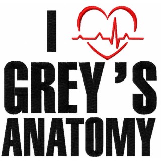 I love greys anatomy embroidery design - Embroidery Design