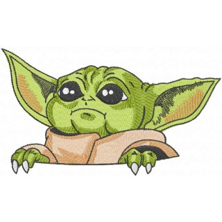Yoda in pocket embroidery design - Embroidery Design