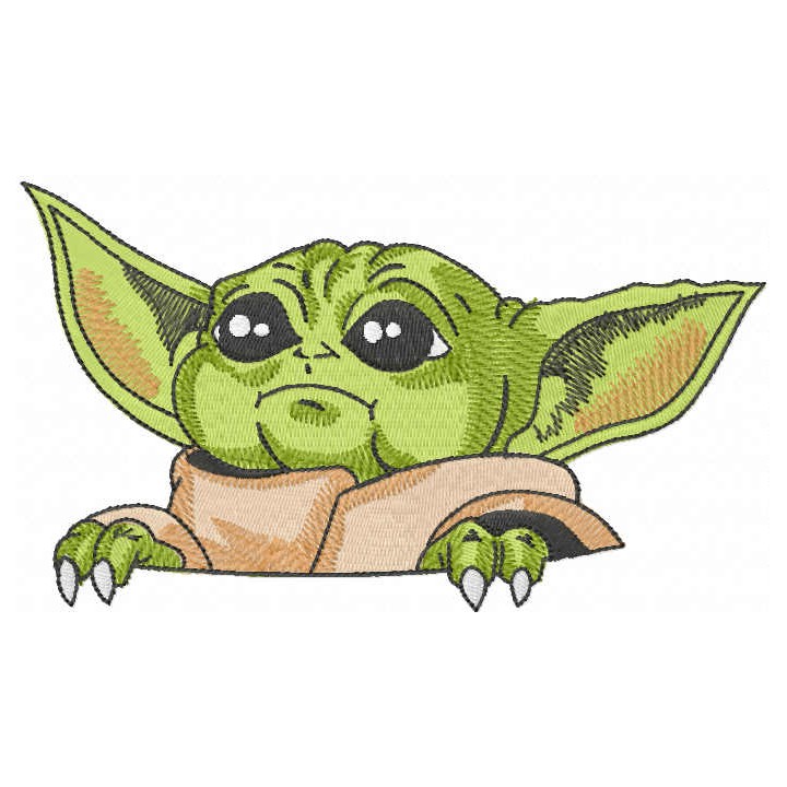 Yoda in pocket embroidery design - Embroidery Design