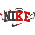 Nike angel demon embroidery design