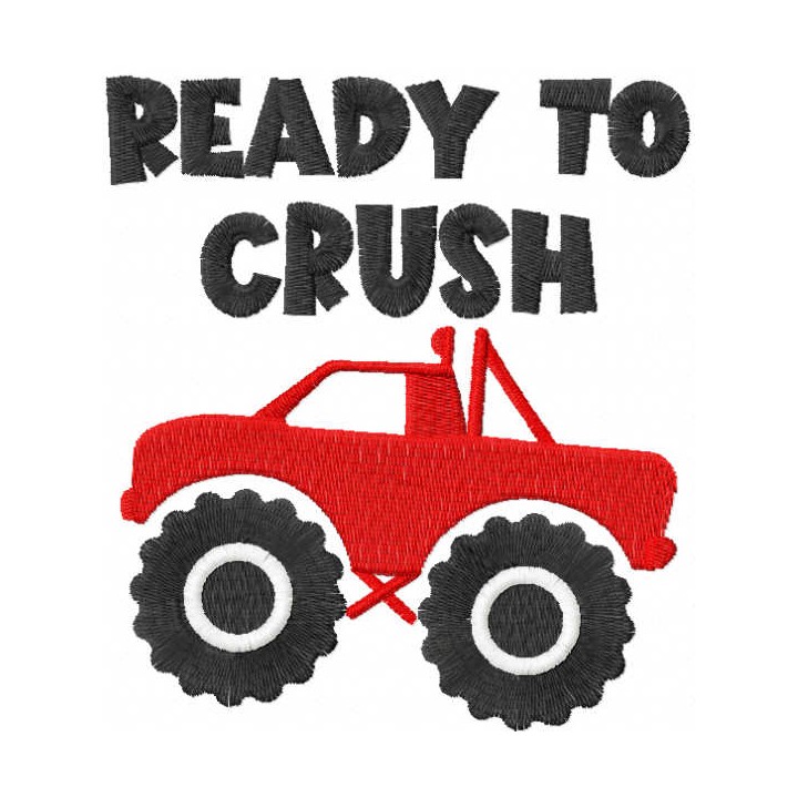 Ready to crush embroidery design - Embroidery Design