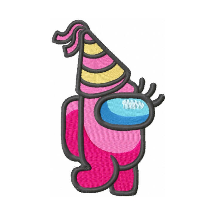 Birthday among us embroidery design - Embroidery Design