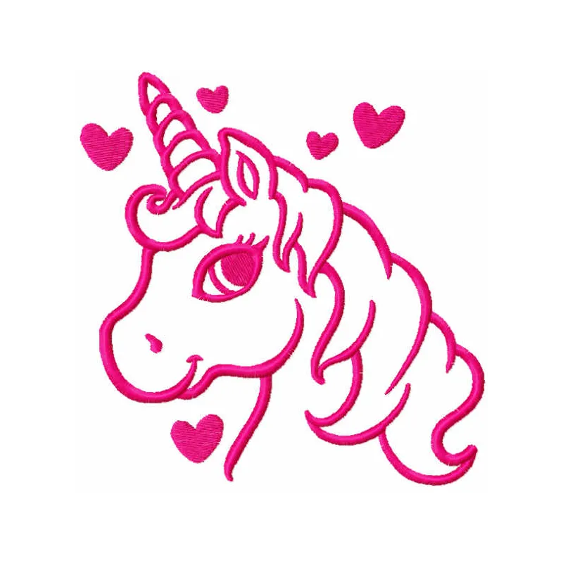 Pink Unicorn Single Color Stitching Pattern