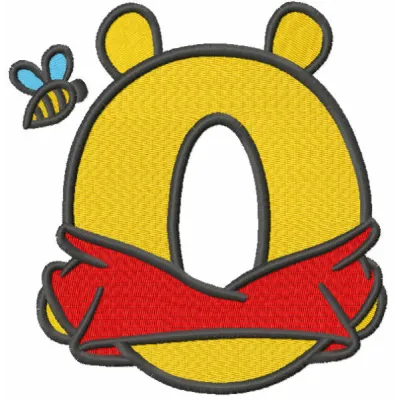 Pooh Single Letter Stitching Pattern for Kids