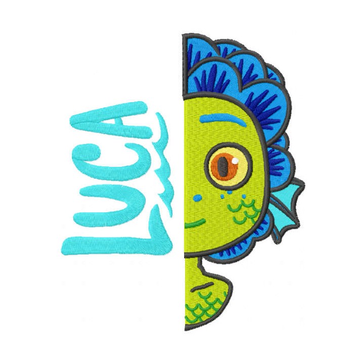 Luca monster embroidery design - Embroidery Design