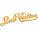 Louis Vuitton Script Logo Stitching Pattern