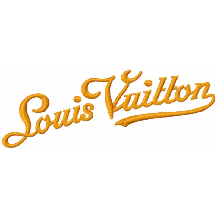 Louis Vuitton script logo embroidery design - Embroidery Design