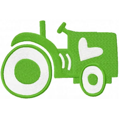 Green Tractor Stitching Pattern for Farm Lovers