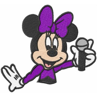 Minnie Mouse as Elvis embroidery design - Embroidery Design