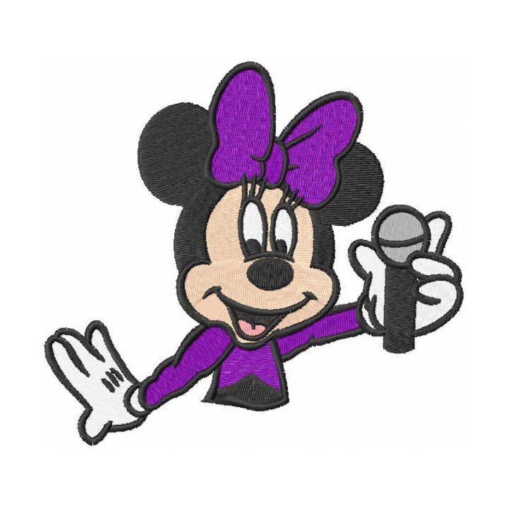 Minnie Mouse as Elvis embroidery design - Embroidery Design